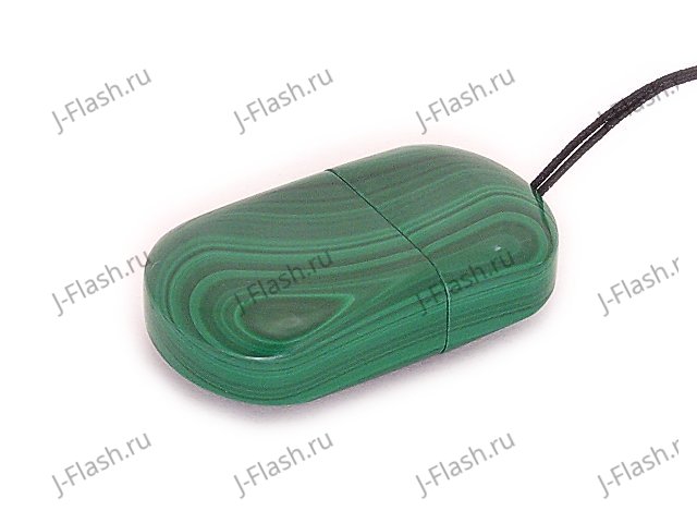 Общий вид USB флешки из камня малахит