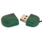 Открытая USB флешка из камня малахит