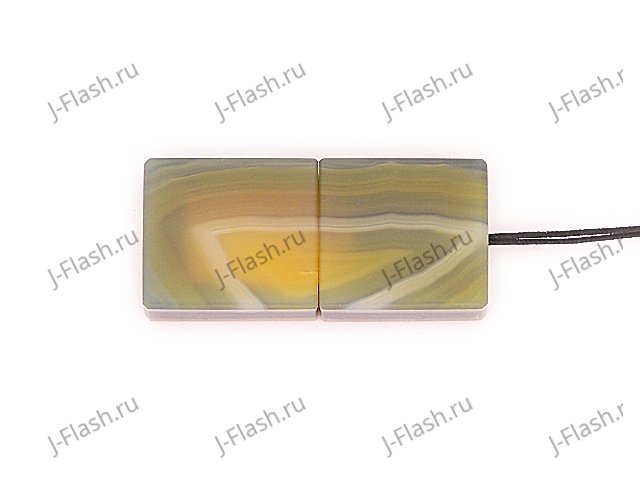 Закрытая USB флешка из камня агат: вид сверху