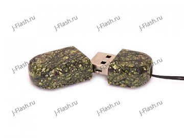 Открытая USB флешка из камня змеевик