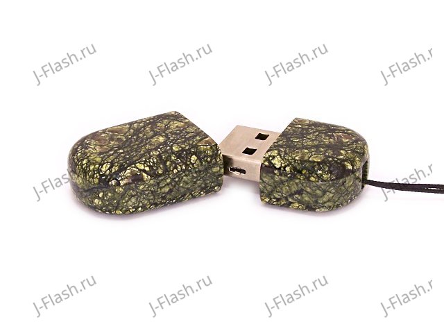 Открытая USB флешка из камня змеевик