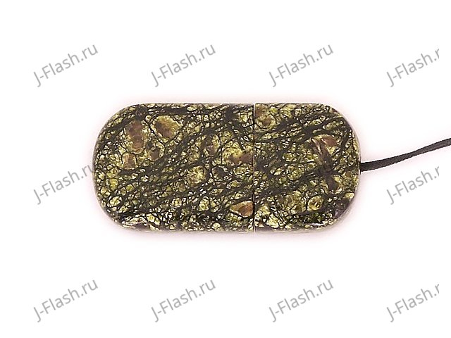 Закрытая USB флешка из камня змеевик: вид сверху