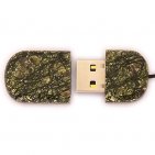 Открытая USB флешка из камня змеевик: вид сверху