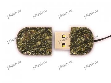 Открытая USB флешка из камня змеевик: вид сверху