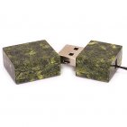 Открытая USB флешка из камня змеевик