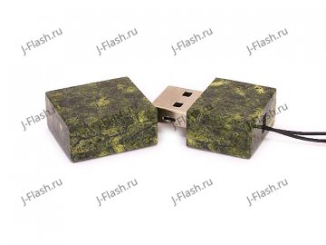 Открытая USB флешка из камня змеевик
