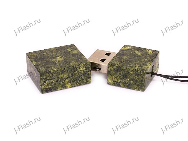 Открытая USB флешка из камня змеевик