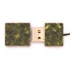 Открытая USB флешка из камня змеевик: вид сверху