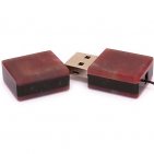 Открытая USB флешка из камня розовый кварц