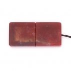 Закрытая USB флешка из камня розовый кварц: вид сверху