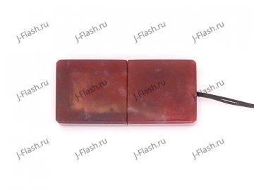 Закрытая USB флешка из камня розовый кварц: вид сверху