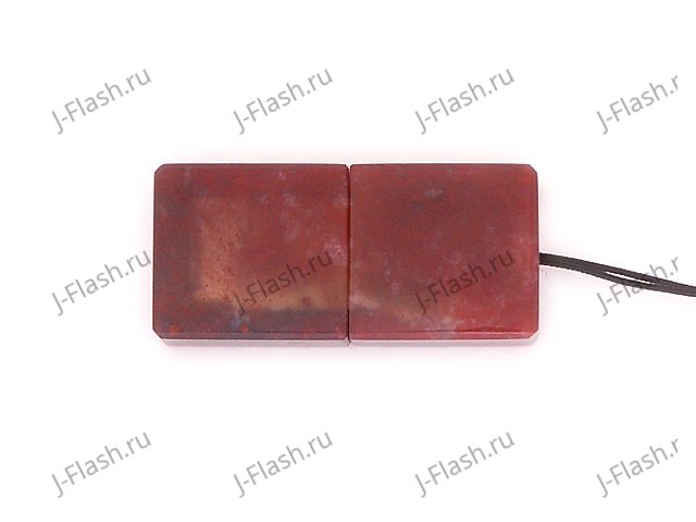 Закрытая USB флешка из камня розовый кварц: вид сверху