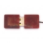 Открытая USB флешка из камня розовый кварц: вид сверху