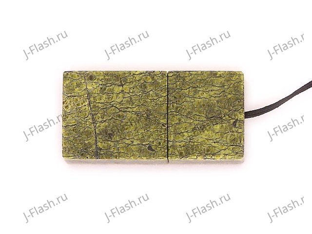 Закрытая USB флешка из камня змеевик