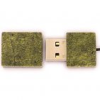 Открытая USB флешка из камня змеевик: вид сверху