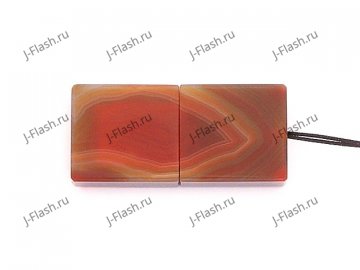 Закрытая USB флешка из камня агат: вид сверху