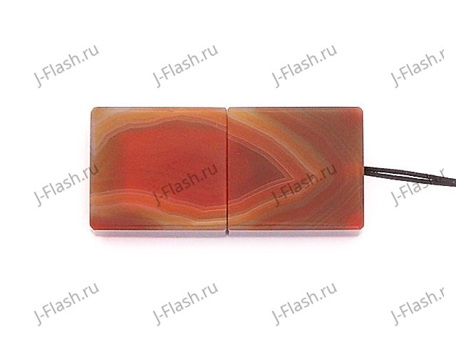 Закрытая USB флешка из камня агат: вид сверху