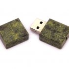Открытая USB флешка из камня змеевик