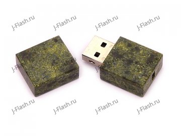 Открытая USB флешка из камня змеевик