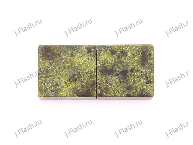 Закрытая USB флешка из камня змеевик: вид сверху