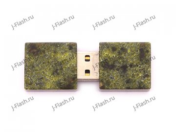 Открытая USB флешка из камня змеевик: вид сверху