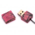 Открытая USB флешка из камня родонит