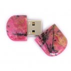 Открытая USB флешка из камня родонит: вид сверху