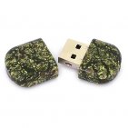 Открытая USB флешка из камня змеевик