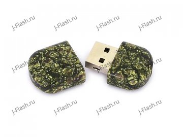 Открытая USB флешка из камня змеевик