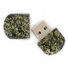 Открытая USB флешка из камня змеевик: вид сверху