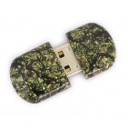 Открытая USB флешка из камня змеевик: вид сверху