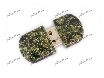 Открытая USB флешка из камня змеевик: вид сверху