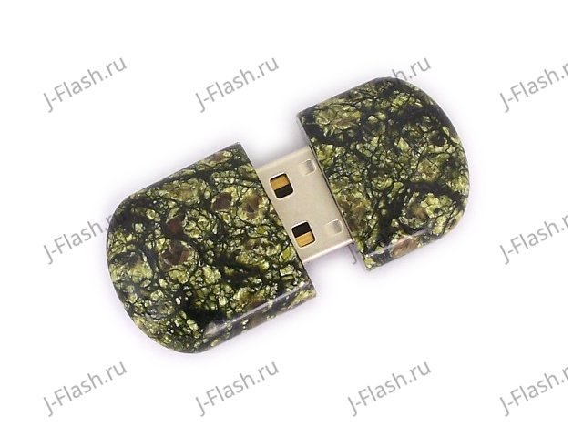 Открытая USB флешка из камня змеевик: вид сверху