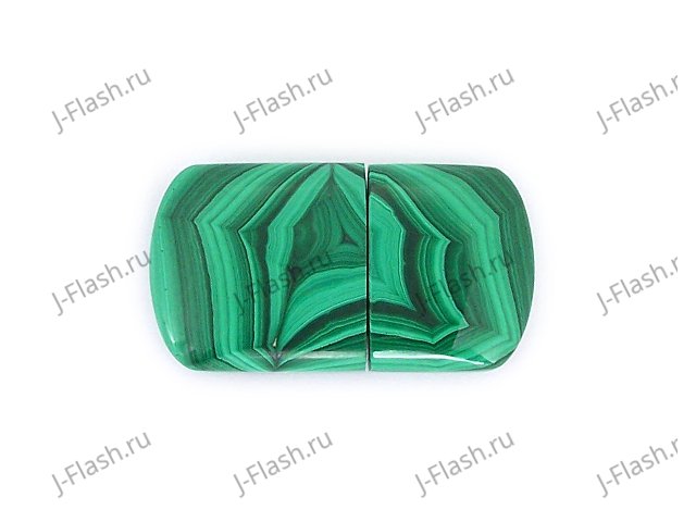 Закрытая USB флешка из камня малахит: вид сверху