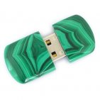 Открытая USB флешка из камня малахит: вид сверху