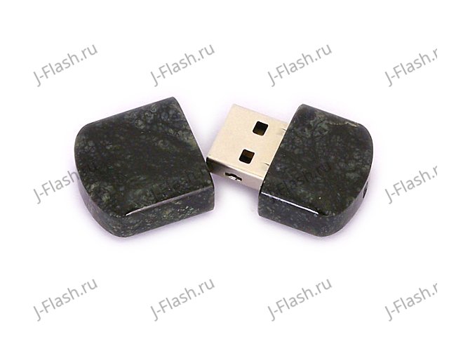 Открытая USB флешка из камня змеевик