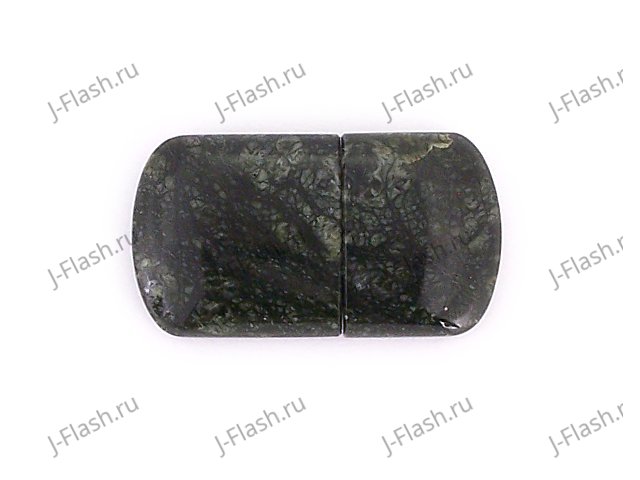Закрытая USB флешка из камня змеевик: вид сверху