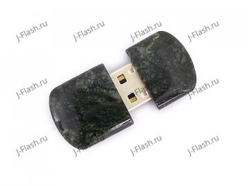 Открытая USB флешка из камня змеевик: вид сверху