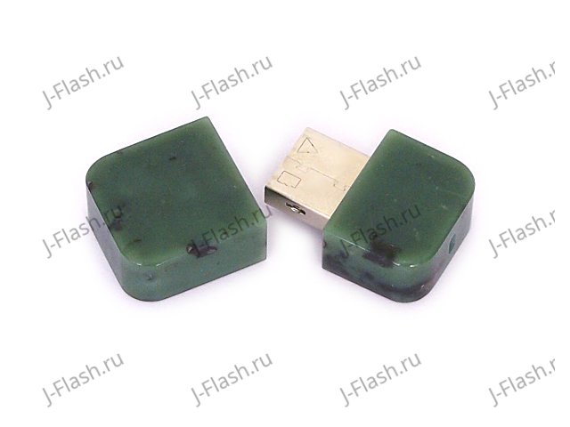 Открытая USB флешка из камня змеевик