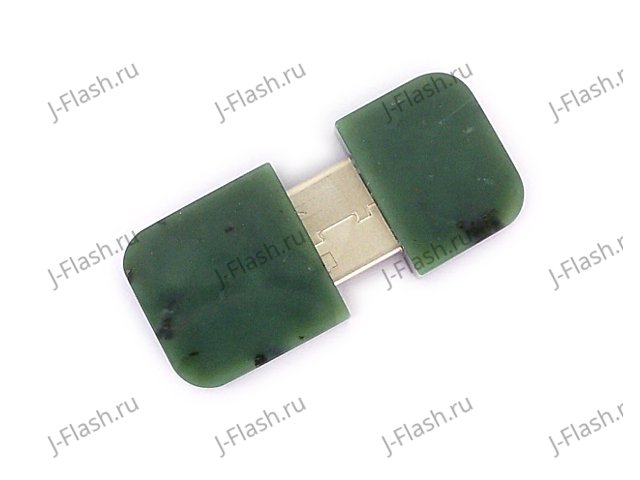 Открытая USB флешка из камня змеевик: вид сверху