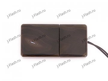 Закрытая USB флешка из камня агат: вид сверху