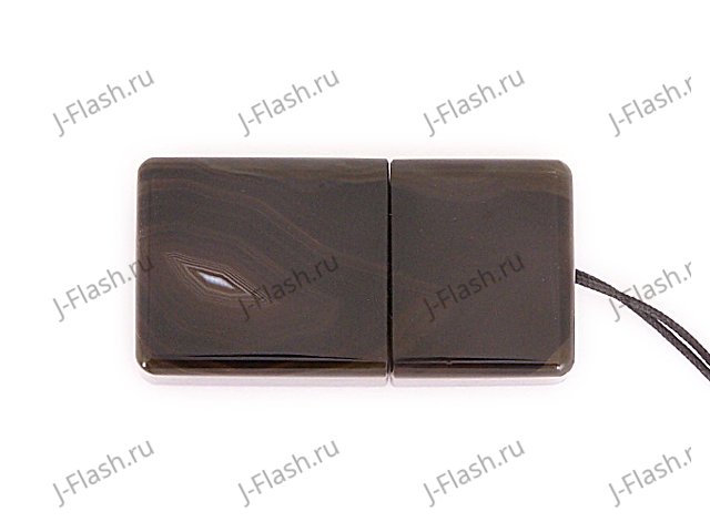 Закрытая USB флешка из камня агат: вид сверху