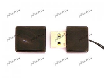 Открытая USB флешка из камня агат: вид сверху