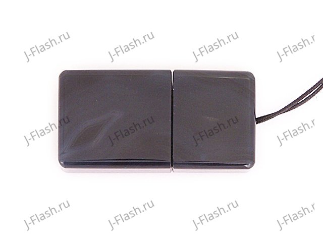 Закрытая USB флешка из камня агат: вид снизу