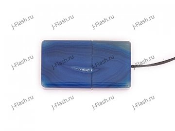 Закрытая USB флешка из камня агат: вид сверху