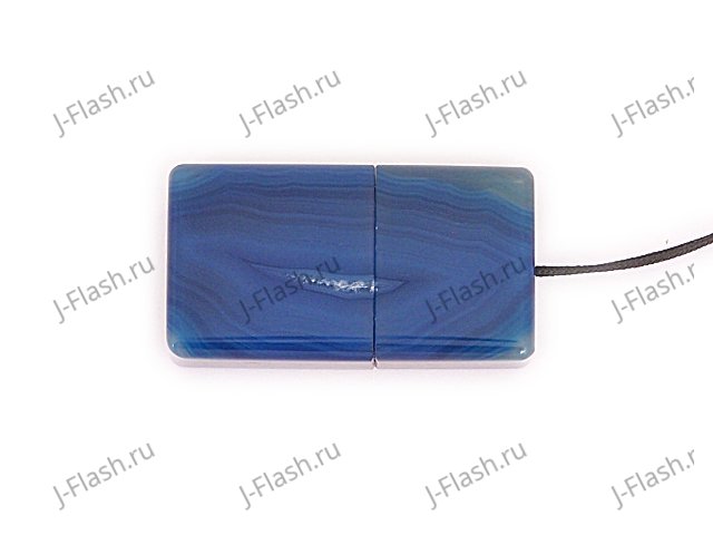 Закрытая USB флешка из камня агат: вид сверху
