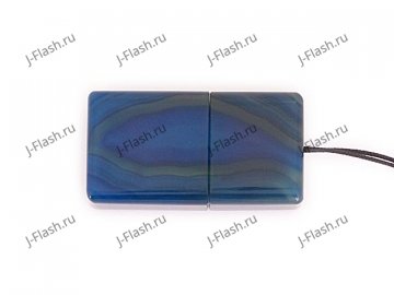 Закрытая USB флешка из камня агат: вид снизу