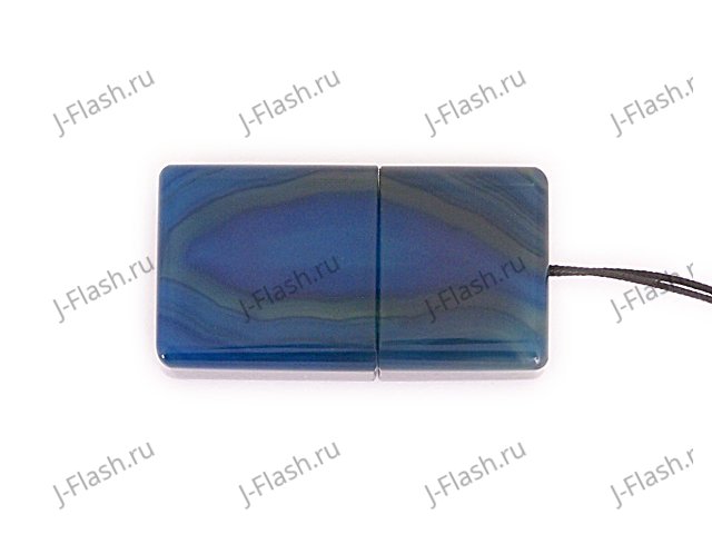 Закрытая USB флешка из камня агат: вид снизу