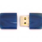 Открытая USB флешка из камня агат: вид сверху