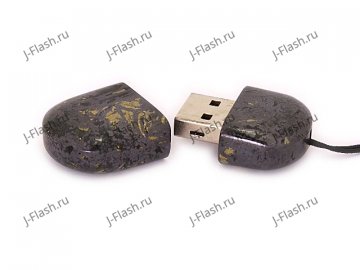 Открытая USB флешка из камня гематит